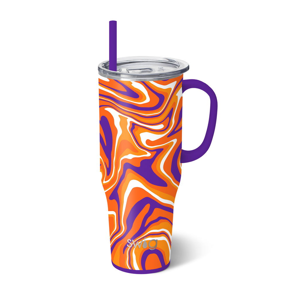 Swig 32 oz. Touchdown Tumbler Orange + Purple